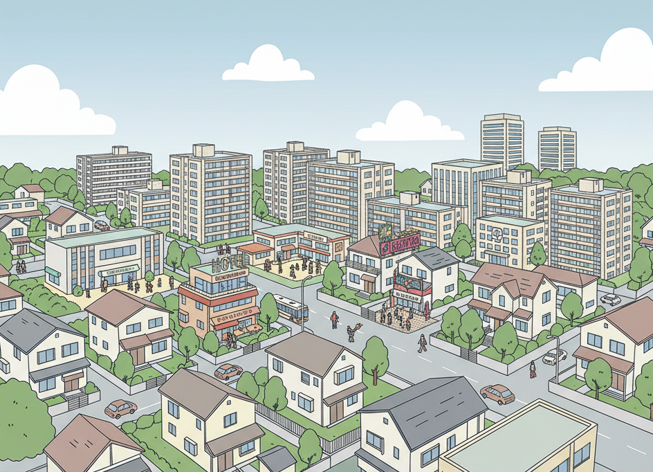 第二種住居地域のイメージ図